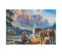 Horse Herd 300 Piece Jigsaw Puzzle for All Ages Animal Pet Valentines Day Gift Couple Activity Smooth Edges Home Decor Bonding Experience 300 PCS