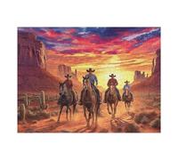 Horse Herd 500 Pc DIY Jigsaw Puzzle Fantastic Beasts Puzzles for Adults Teens Hard Challenging Team Building Stress Reducing Autumn High-grade Rigid Cardboard 500 PCS