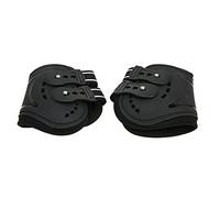 Horse Hind Leg Boots, Breathable Impact Resistant Fetlock Guards with Adjustable Jacquard Elastic Straps, Non - Slip Horse Tendon Boots for Jumping Training and Showing (L)