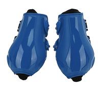 Horse Hind Leg Protector Strong Support Breathable Adjustable Horse Hind Leg Boots for Riding Enthusiasts and Jumping Running Activities PU Neoprene Material (blue hind legs Large Size 3.8x7.8cm)