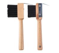 Horse Hoof Brush - 2 Pieces Portable Riding Hooves Pick Practical Handle Horseshoe Picks Hoofpicks with Brushes Durable Horses for Effective Cleaning and Multifunctional Use