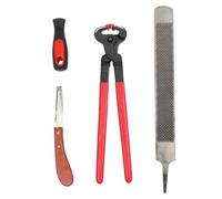 Horse Hoof Trimming Tools, Detailing Nail File Set, Hoof Cutter Clipper Kit, Farrier Tool Collection, Ergonomic Grip Handle for Livestock, Farming, Ranch, Barn, Stable, Field