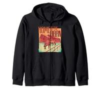 Horse Horses Equestrian Home Is The Barn Zip Hoodie
