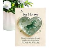 Horse Hug Card - 2D Acrylic Encouragement Keepsake - Spring Festival Motivational Card,for Kids Adults Students Colleagues Employees Graduates Home Travel Work Meetings Business Studying
