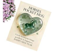Horse Hug Card, Pocket Encouragement Keepsake, 3.94 in Motivational Card with Uplifting Message, Cute Horse Design, Gift Cards with Positive Words, Keepsake Supplies for Kids Teens and Adults
