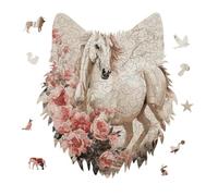 Horse Image Jigsaw Puzzle 175PCS Wolf Head Design Puzzle Wooden Jigsaw Puzzles for Adults Families