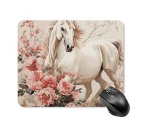 Horse Image Mouse Pad Non-Slip Rubber Base Waterproof Square Gaming Mouse Pad Aesthetic Desk Mat Portable Laptop Mousepad