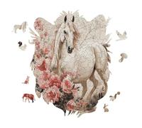 Horse Image Personalized Jigsaw Puzzles, 141 Pcs Wooden Jigsaw Puzzle Tiger Head Shape Puzzle Gift