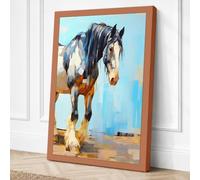 Horse in the City Canvas Wall Art Print 18x12 Inch | Ready to Hang, Gallery Wrapped, Fade-Resistant Inks, Securely Packaged, UK Made