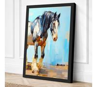 Horse in the City Canvas Wall Art Print 18x12 Inch | Ready to Hang, Gallery Wrapped, Fade-Resistant Inks, Securely Packaged, UK Made