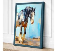 Horse in the City Canvas Wall Art Print 18x12 Inch | Ready to Hang, Gallery Wrapped, Fade-Resistant Inks, Securely Packaged, UK Made