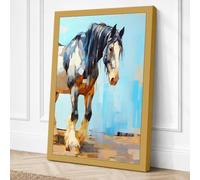 Horse in the City Canvas Wall Art Print 18x12 Inch | Ready to Hang, Gallery Wrapped, Fade-Resistant Inks, Securely Packaged, UK Made