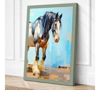 Horse in the City Canvas Wall Art Print 36x24 Inch | Ready to Hang, Gallery Wrapped, Fade-Resistant Inks, Securely Packaged, UK Made