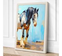 Horse in the City Canvas Wall Art Print 36x24 Inch | Ready to Hang, Gallery Wrapped, Fade-Resistant Inks, Securely Packaged, UK Made