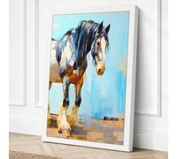 Horse in the City Canvas Wall Art Print 36x24 Inch | Ready to Hang, Gallery Wrapped, Fade-Resistant Inks, Securely Packaged, UK Made