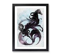 Horse In The Clouds Framed Wall Art Print A2 Black