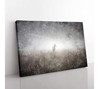 Horse in The Mist Canvas Wall Art Print 30x20 Inch