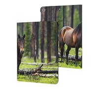 Horse in The Rain Forests Slim Tablet Cases Compatible with iPad Series Without Pencil Holder Protective Cover Compatible with ipad 2017/2018/Air1/Air2 (9.7in)