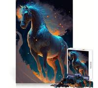 Horse in The Stars 1000 Piece Jigsaw Puzzles for Adults Jigsaw Mental Boost Precise Edge Fun Challenge Xmas Idea (38x52cm)