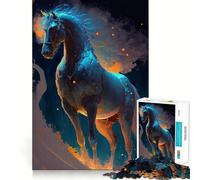 Horse in The Stars 1000 Piece Jigsaw Puzzles for Adults Jigsaw Mental Boost Precise Edge Fun Challenge Xmas Idea (38x52cm)