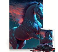 Horse in The Stars Jigsaw Puzzles 1000 Pieces for Adults Logic Fun Real Thick Playful Challenge Night Activity (50x75cm)