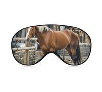 Horse in The Street Eye Mask for Women & Men, Breathable & Adjustable Eye Cover, Ultra Soft Sleep Mask, Lightweight Travel Blindfold for Airplane, Nap, Night Sleeping