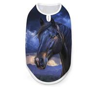 Horse in Thunder Funny Dog Vest Cute Sleeveless Pet Shirt Pullover Cats T-Shirts Tank Tops XL