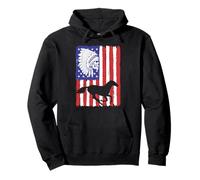 Horse Indian Native American Flag Indigenous Pride Freedom Pullover Hoodie