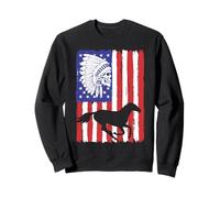 Horse Indian Native American Flag Indigenous Pride Freedom Sweatshirt