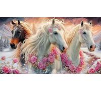 horse Jigsaw Puzzle 1000Pc Recycled Paper Impossible Hard Difficult Educational Game Decompression for Adults 38x26cm/1000pcs