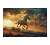 Horse Jigsaw Puzzles for Adults 1000, 1000 Piece Jigsaw Puzzles for Adults, 75x50cm Hard Impossible Wooden Puzzle, Challenging Game for the Whole for Women, Gifts for Men, Theme: (Landscape), -7207