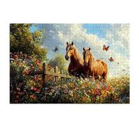 Horse Jigsaw Puzzles for Adults 4000, 4000 piece Jigsaw Puzzles for Adults, Challenging Wooden Jigsaws Puzzle for The Whole for Women, Puzzle for Home Wall Decor, Gifts for Women, Theme: Flower E-22