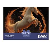 Horse Jigsaw Puzzles for Adults Challenging Puzzle Games The Impossible Challenge 1000 Pieces Difficult Hard Jigsaw Puzzles for Man And Woman with Letters on Back 70x50cm/1000pcs