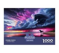 Horse Jigsaw Puzzles for Adults Kids 1000 Pieces Impossible Challenge Toy Educational Games Home Wall Art Extreme Difficulty Gift Set Relaxation 70x50cm/1000pcs