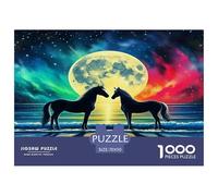 Horse Jigsaw Puzzles for Adults Kids 1000 Pieces Whimsical Challenge Toy Educational Game Home Decor Difficult Puzzle Friends 70x50cm/1000pcs
