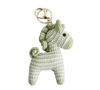 Horse Key Chain - Decorative Pony Pendant, Crochet Decoration for Backpack, Purse Charm Unit, Handmade Fiber Support with High Detail, Jewelry Collection Gift for Bag Styling and Key Organizing