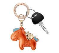 Horse Keychain - 2026 Chinese New Year Cute Decor - Chinese Leather Keychain Horse Decor - for Purse Car Office Travel Holiday Adults Kids Women Men Girls Boys Party Favors