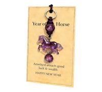 Horse Keychain - Solid Metal Good Luck Keyring, Inspirational Pocket Horse | Good Luck Charm for Dad Mom Grandpa Grandma Colleague Teacher Girlfriend Homes Dorm