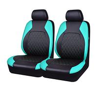 HORSE KINGDOM Universal Car Seat Covers Faux Leather Airbag Compatible Quilting Two Front (Mint)