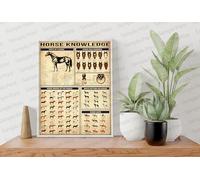 Horse Knowledge Poster Horse Poster Horse Lover Gift Horse Racing Horse Art Cowgirl Cowgirl Decor Horse Decor Metal Tin Sign 8x12 inches
