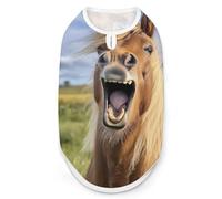 Horse Laughing Dog Clothes Fashionable Sleeveless Pet Vest Puppy Breathable Shirts for Small Medium Dogs Cat 2XL