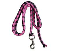 Horse Lead Rope Sturdy Halter Rope for Leading Training Horse, Dog, or Sheep 3meters Black W Pink, Black and Pink