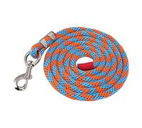 Horse Leash Thickened Tug Nylon Rope, Durable Horse Training Lead with Alloy Hook, 6.6ft Livestock and Pet Control Leash for Grooming, Walking, and Groundwork (Blue Orange)