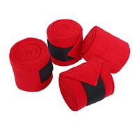 Horse Leg Bandage 4PCS Thick Non-Slip Fleece Wrapping Accessories for Comfort and Protection Red 11x300CM