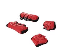 Horse Leg Boots Breathable Soft Non-Slip Impact Absorbing for Jumping Training Red 2 Pack (Large (21.65x14.96x0.39in))