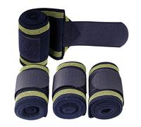 Horse Leg Guards, Elastic Equestrian Protector, 4 Rolls of Bandage for Horses - For Veterinary Prevention of Tendon Damage Training Running Hock Knee Ankle