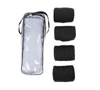 Horse Leg Wraps Horse Leg Bandage Horse Leg Guard Wrap Soft Fleece Protective Polo Leg Wraps for Equestrian Supplies 4PCS with Storage Bag (Black)