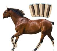 Horse Leg Wraps Protective Gear Equine Sports Training Durable Breathable Support for Riding Stable Accessories and Horse Care (Khaki, One Size)