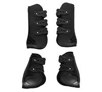 Horse Legguard Thickened Leggings Soft Lining Black Horse Leg Protector Suitable Any Weather Conditions Comfortable PU Horse Legguard Leg Protector for Horse (XL)