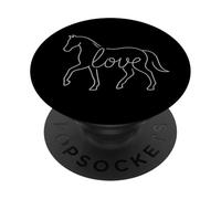 Horse Love Line Art Equestrian Riding Animal Horse Lover PopSockets Adhesive PopGrip